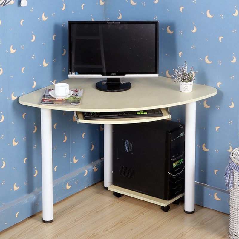 Economical Home-Use Corner Computer Desk, Curved Triangular Laptop Desk, Fan-Shaped Corner Table, Corner Table Economical Home-Use Corner Computer Desk, Curved Triangular Laptop Desk, Fan-Shaped Corner Table, Corner Table
