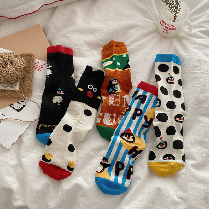 Foreign Trade Export Socks Supply Ins Trendy Cartoon Anime Mid-Calf Socks for Women Sweet Cute Long Socks Floral Socks Foreign Trade Export Socks Supply Ins Trendy Cartoon Anime Mid-Calf Socks for Women Sweet Cute Long Socks Floral Socks