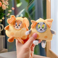 かわいいチーズ猫とネズミトムジェリーチーズぬいぐるみ人形キーホルダー