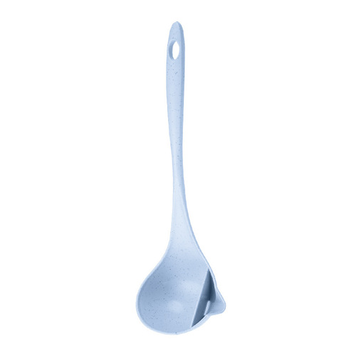Wheat Straw Separator Spatula Creative Household Hanging Long Handle Oil Drain Filter Soup Spoon Oil Separator Spatula Oil Soup Separation Spoon