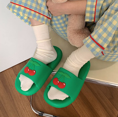 かわいい新しいさくらんぼ浴室入浴スリッパ女性夏の家の室内で糞感ソフト底evaサンダル