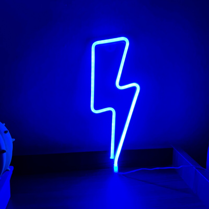 Lightning Led Neon Light Home Wall Decoration Birthday Party Decoration Festive Atmosphere Light Bar Cross-Border Spot