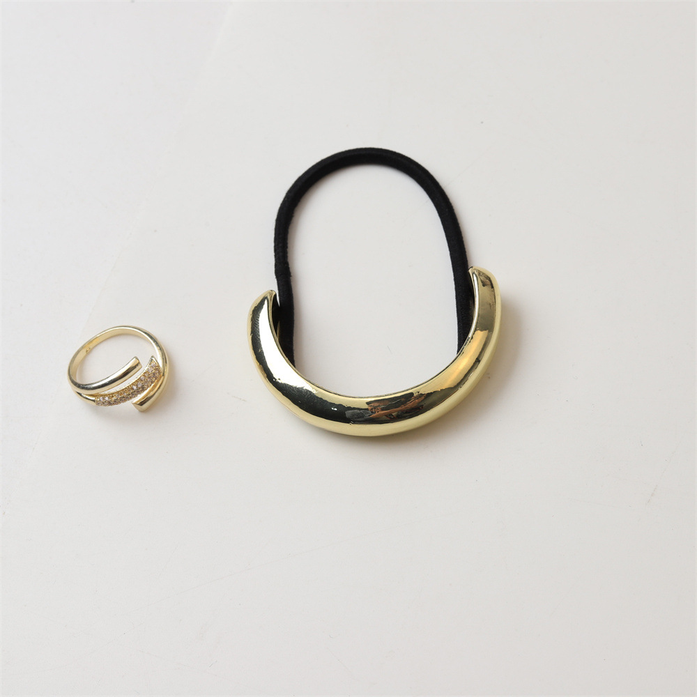 11g Weight Hair Tie Hair Accessories Type 1 Piece Quantity Holiday, Daily Occasion Alloy Material Color Block Pattern Women's Gender Simple Style Style Women's Simple Style Color Block Alloy Hair Tie 5
