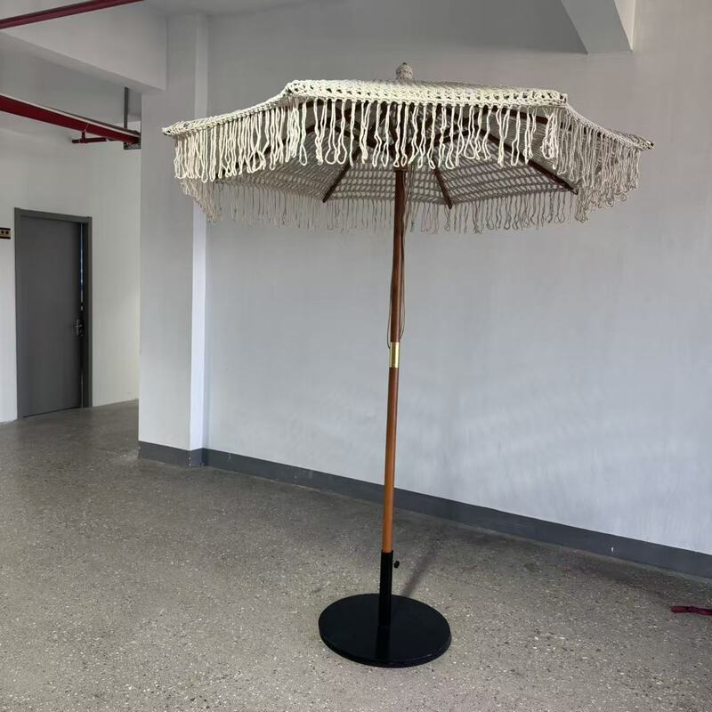 Hollowed-out braided rope umbrella, beach umbrella, sunshade umbrella, coffee shop restaurant camping umbrella, outdoor garden umbrella, sun umbrella, wooden umbrella Hollowed-out braided rope umbrella, beach umbrella, sunshade umbrella, coffee shop restaurant camping umbrella, outdoor garden umbrella, sun umbrella, wooden umbrella