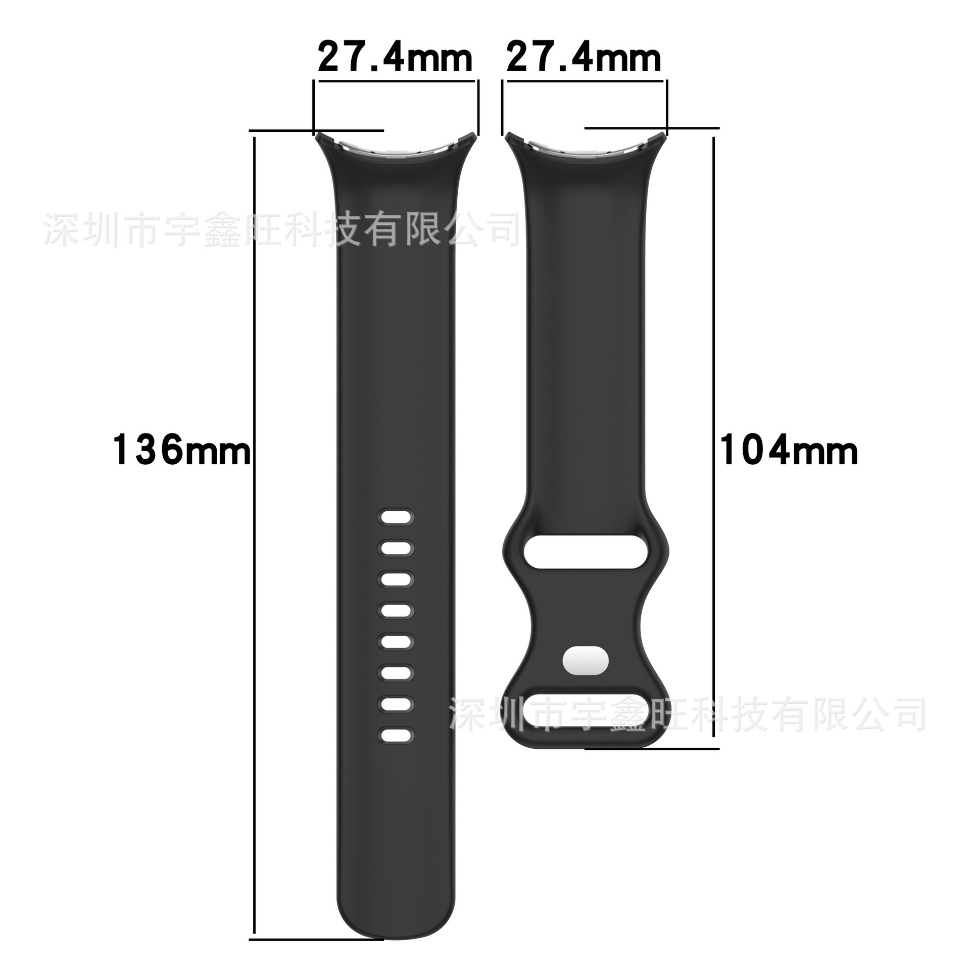 Google, silicone watch strap
