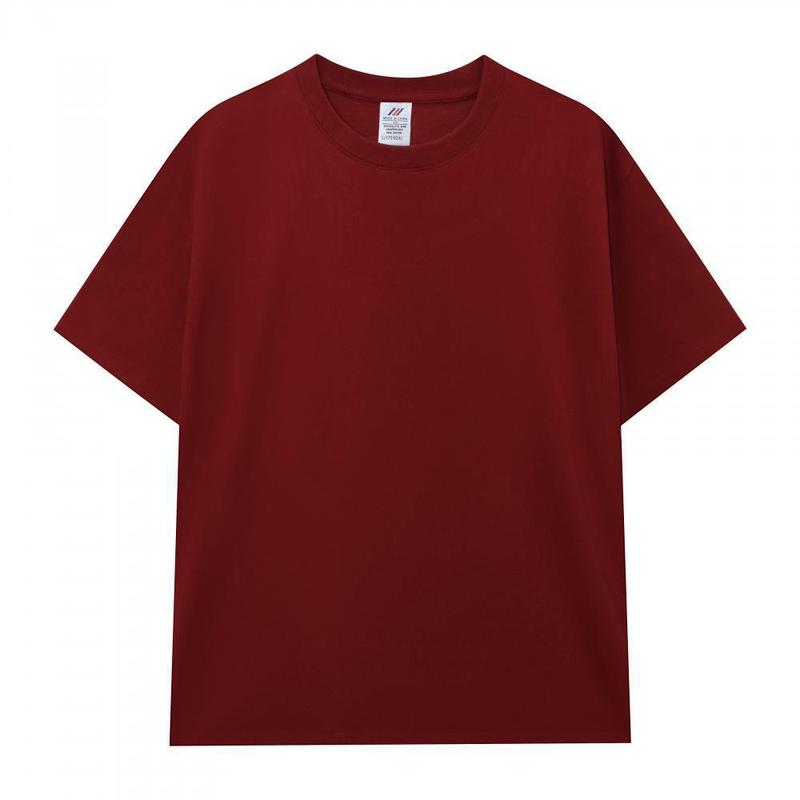 純綿重ポンドtシャツ240g男女ゆるい新疆綿丸襟カップルのシャツの上着の純色の日本半袖t|undefined