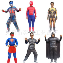 萬聖節男款超人蝙蝠俠蜘蛛俠雷神復仇者聯盟肌肉服緊身衣服裝