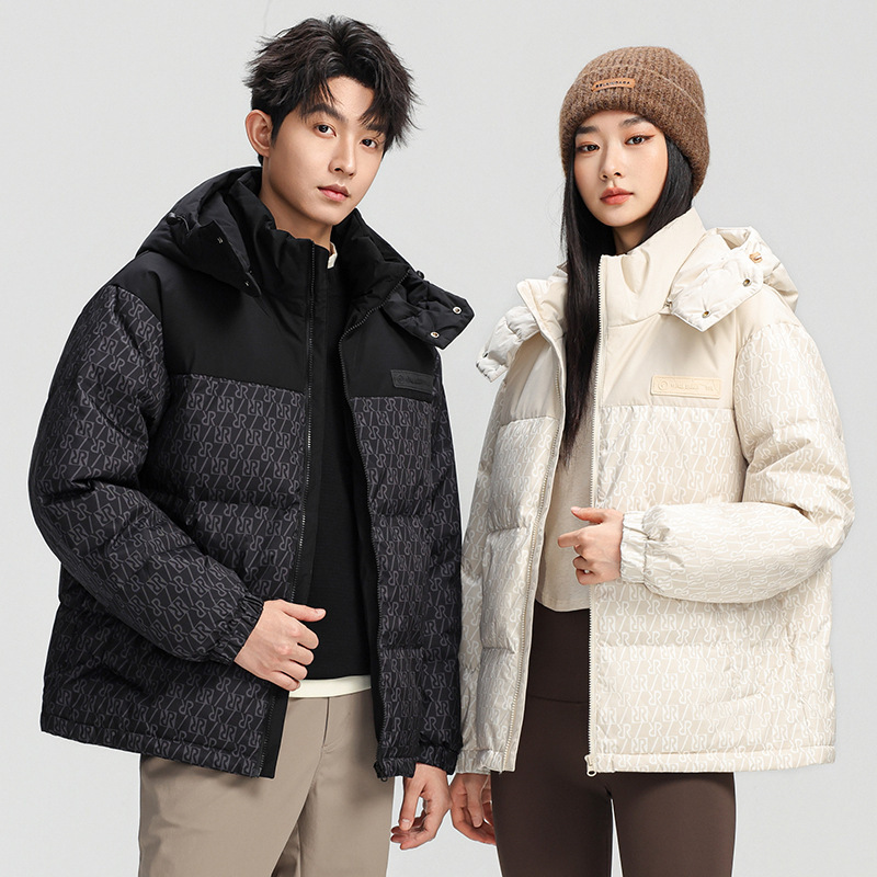 Winter New Men's Thickened White Duck down Jacket, Short Hooded Style for Couples, Trendy Brand, Youth Cold-Resistant down Coat for Men Winter New Men's Thickened White Duck down Jacket, Short Hooded Style for Couples, Trendy Brand, Youth Cold-Resistant down Coat for Men