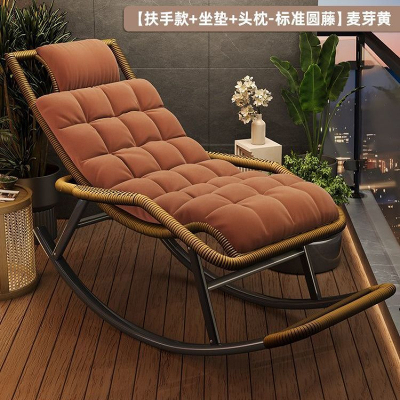 网红摇椅成人躺椅四季可用特厚钢架中老年休闲坐睡两用承重300斤|undefined