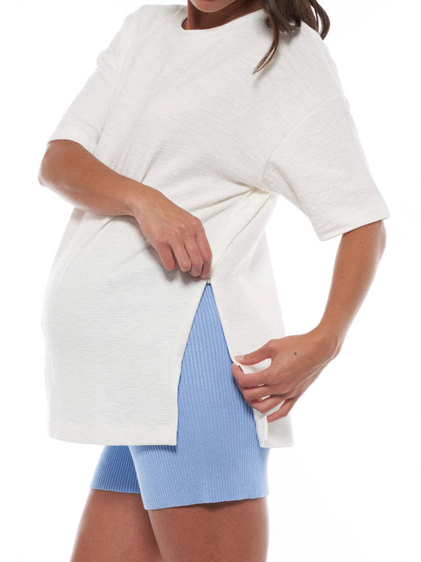 アマゾンクロスボーダー妊婦服上着2025新品夏秋妊娠服サイドジッパー開き授乳服レディース服|undefined