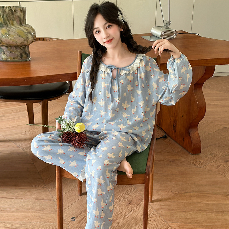 女童睡衣春秋款2025新款儿童秋装家居服中大童女孩秋季长袖两件套|undefined