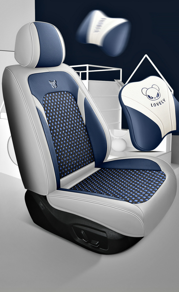 2025 New All-Inclusive Ice Silk Four-Season Universal Car Seat Cushion Seat Cover Manufacturer Wholesale