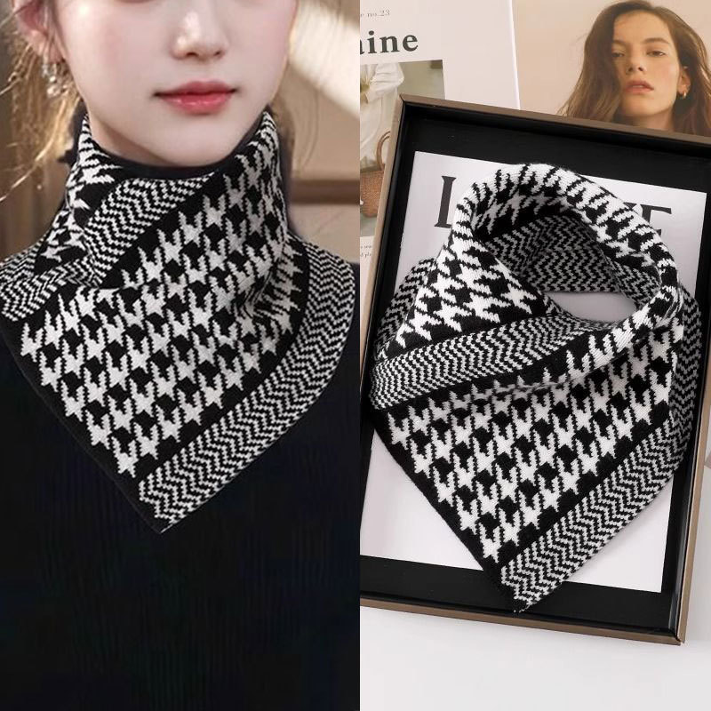 Cuello de Bufanda Triangular para Mujer de Tejido, A Prueba de Viento, Térmico, para Otoño e Invierno