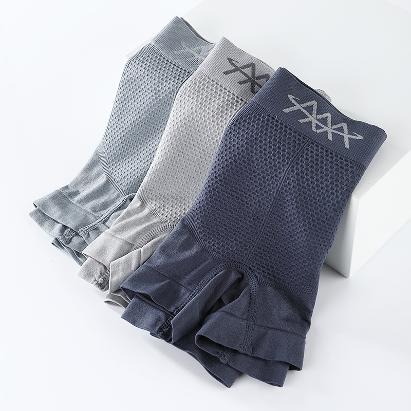 Caja de pantalones magnéticos 5D sin costuras para hombres, pantalones de cuadrícula transpirables sin marcas, pantalones de color sólido delgados