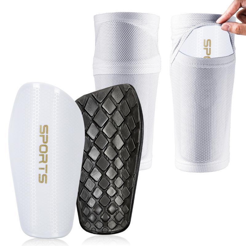 Football shin guards with honeycomb padding, thickened shin guard socks with flip cover, double-layer fixed plate covers, breathable insert plates, calf protective gear