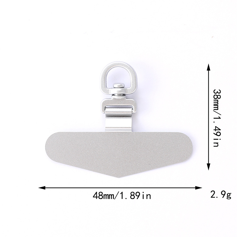 Nuevas juntas de teléfonos móviles tarjetas de acero inoxidable de metal 360 grados clip giratorio anti-perdida juntas de cuerda de teléfono móvil