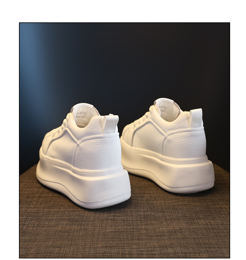 Giày sneaker nữ đế dày tăng chiều cao phong cách thể thao — màu trắng chi tiết 14