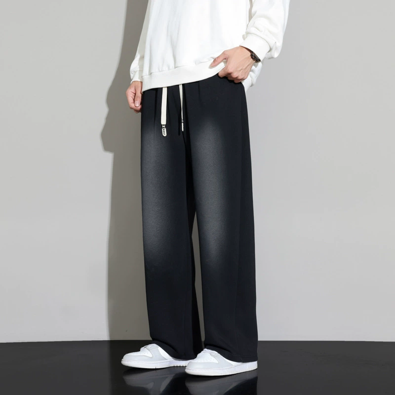 Прямые брюки мужские весенние и осенние американские приливные свободные брюки для мальчиков широкие ноги спортивные брюки повседневные брюки контроль 78