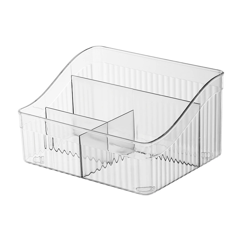 Acrylic Makeup Organizer Box, Transparent Multi-Compartment Cosmetic Storage, Light Luxury Style