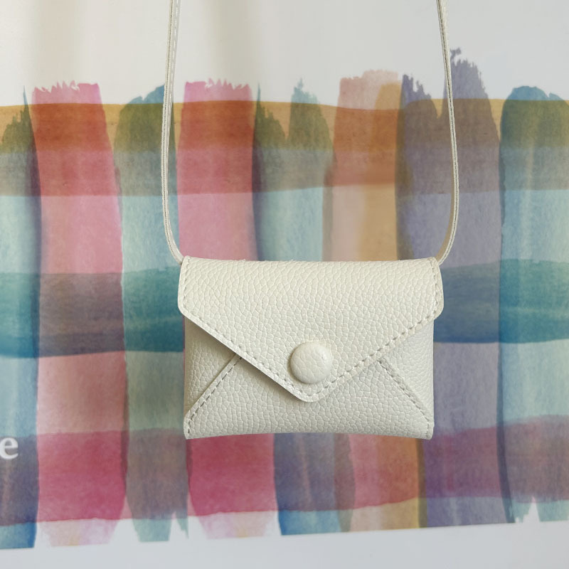 Simple Fashion Creative Neck Bag Mini Exquisite Coin Purse Cute Leather Buckle Ultra-thin Crossbody Letter Bag