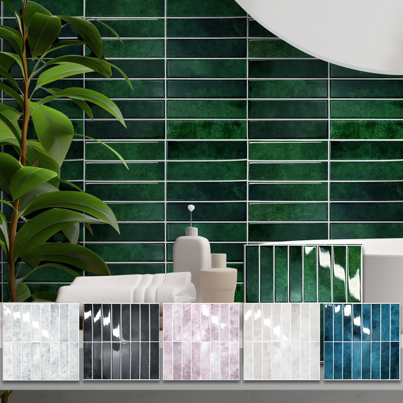 Kitchen Bathroom Wall Renovation Waterproof and Moisture-proof Wallpaper Glue Dropping 3D Three-dimensional Imitation Tile Sticker DIY Self-adhesive Wall Sticker