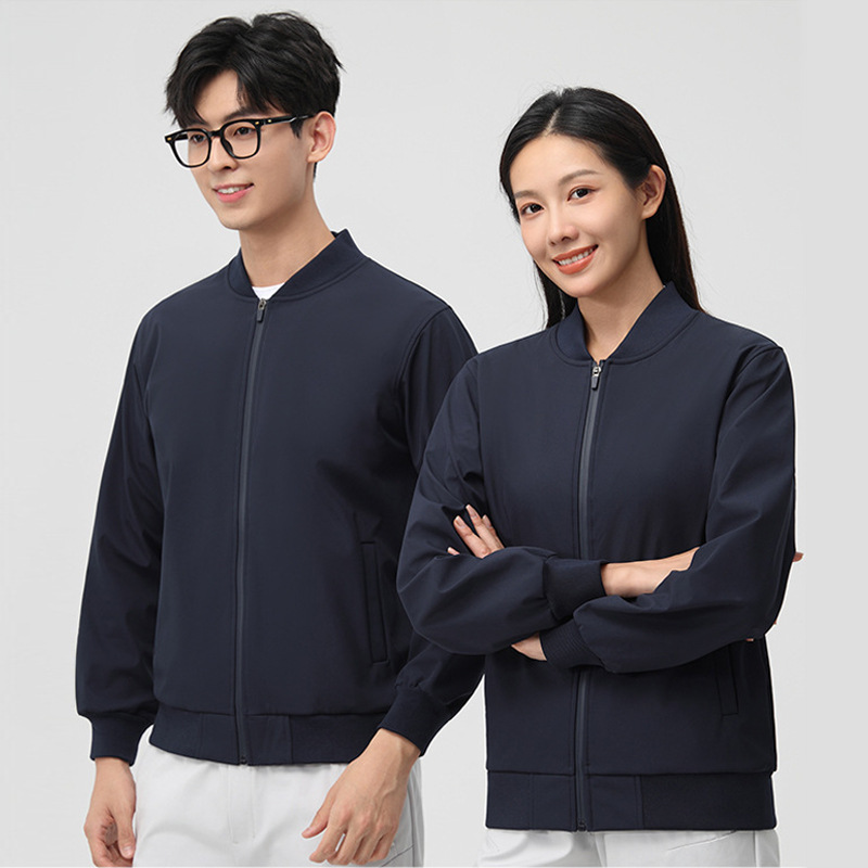 Sweatshirt Baseball Jacket with Printed Logo Party Team Uniform Workwear Jacket Men's Lapel Warm Clothing Sweatshirt Baseball Jacket with Printed Logo Party Team Uniform Workwear Jacket Men's Lapel Warm Clothing