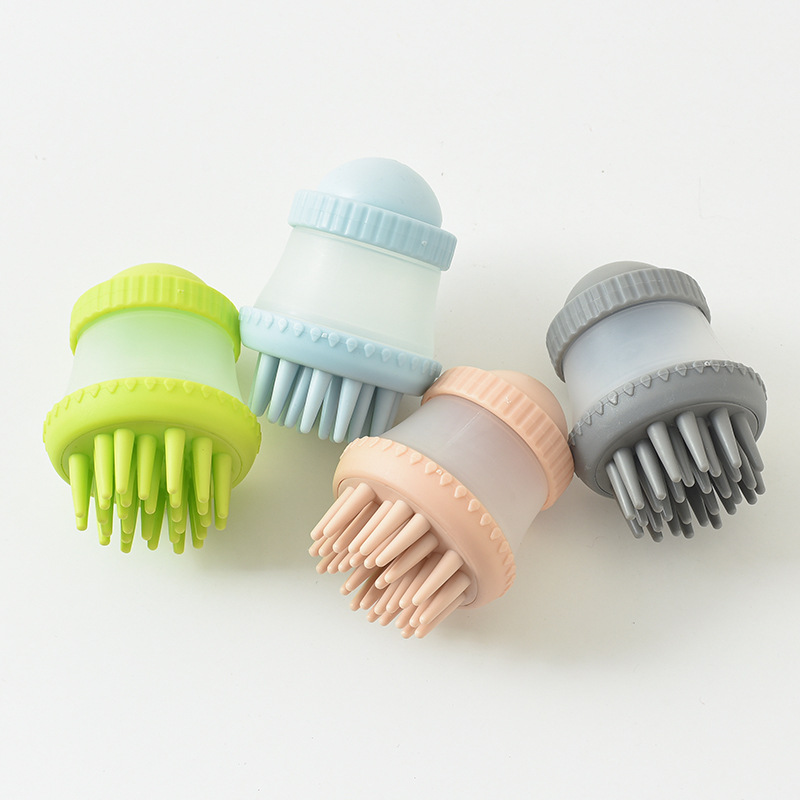 Nuevo cepillo de baño para mascotas de silicona cepillo de masaje multifuncional perro limpieza belleza cepillo doble peine pelo lavado gato cepillo peine