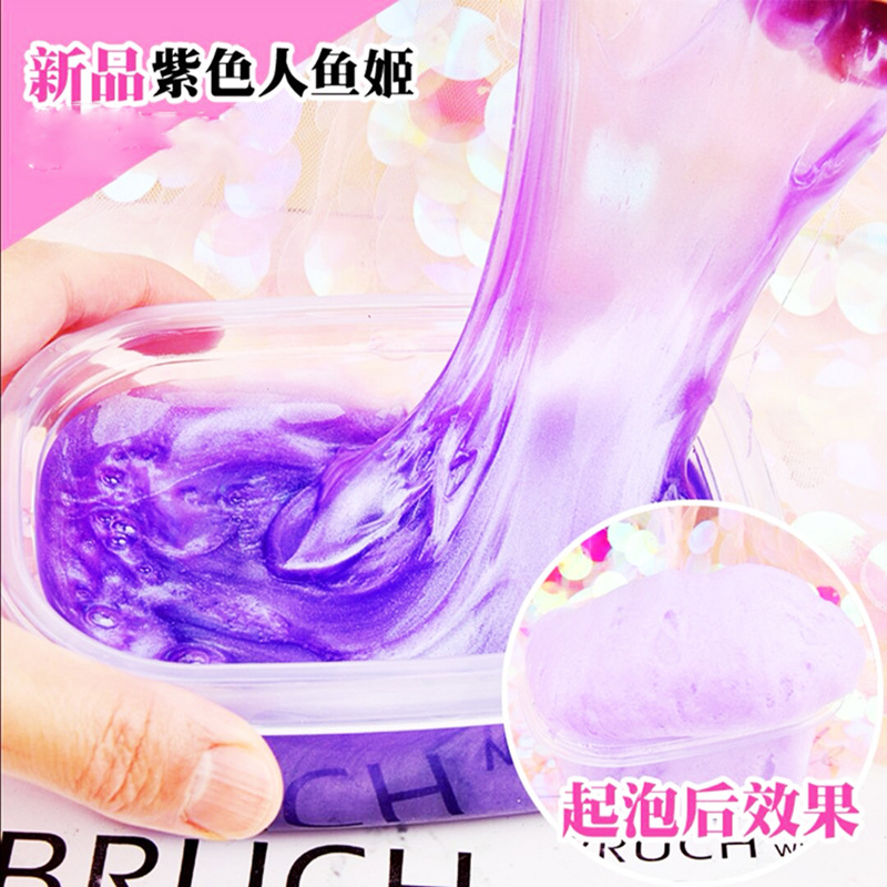 거품이 나는 젤 크리스탈 슬라임, 손에 묻지 않는 슬라임, 어린이 스트레스 해소 장난감, 고급스러운 진주빛 젤 도매