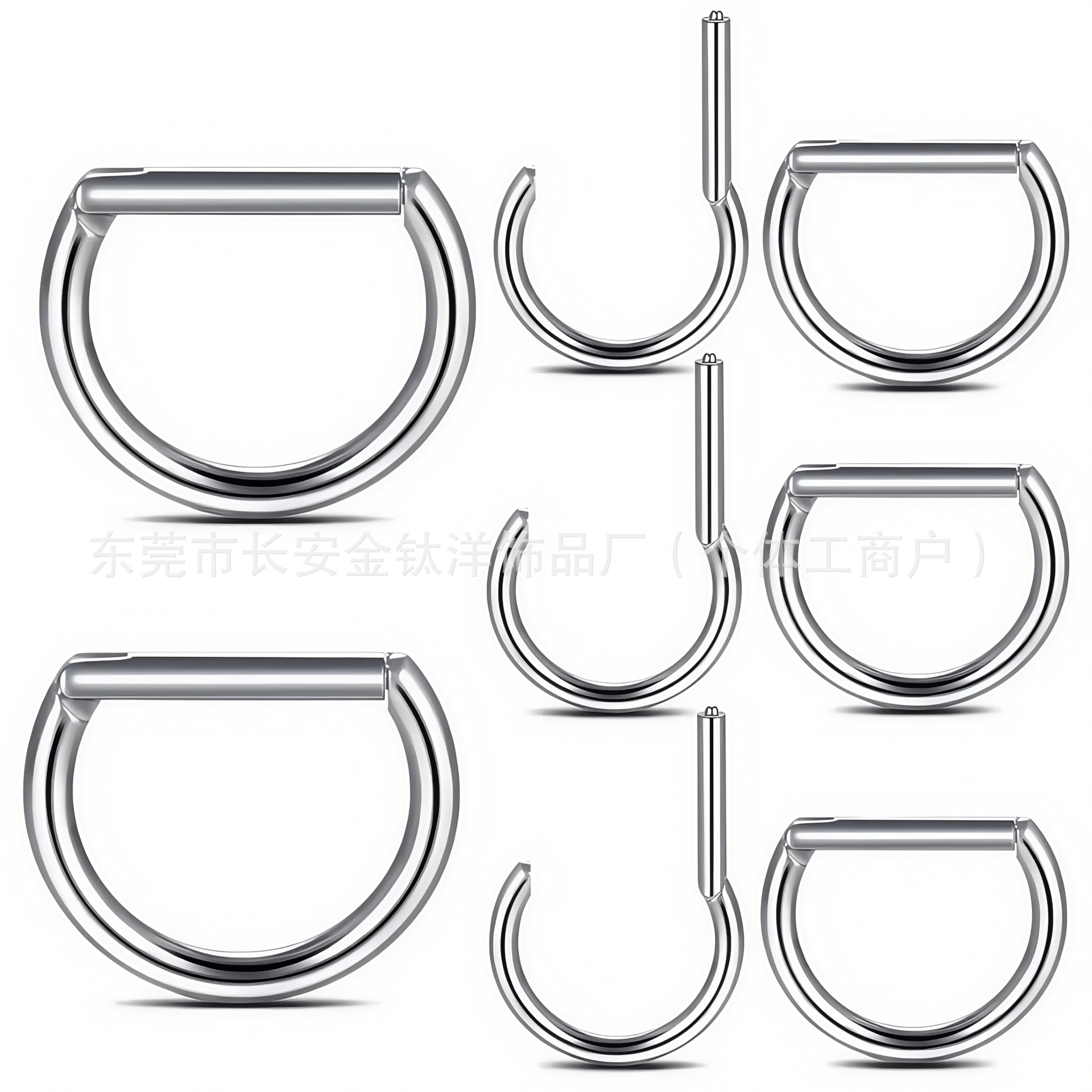 Pointed titanium steel lip stud product view