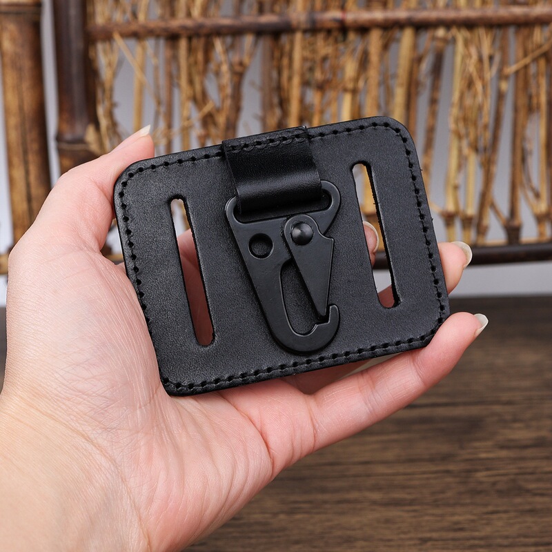 Wear Leather Belt First-Layer Cowhide Keychain Handmade Classic Men's Belt Buckle Practical Hook and Loop Universal Elegant Belt Buckle