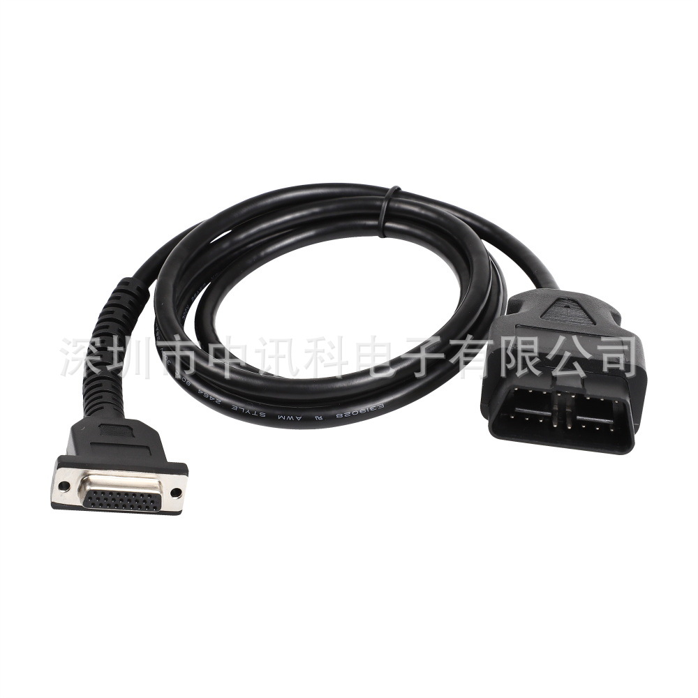 源头厂家  16 针汽车公母 obd2 延长电缆