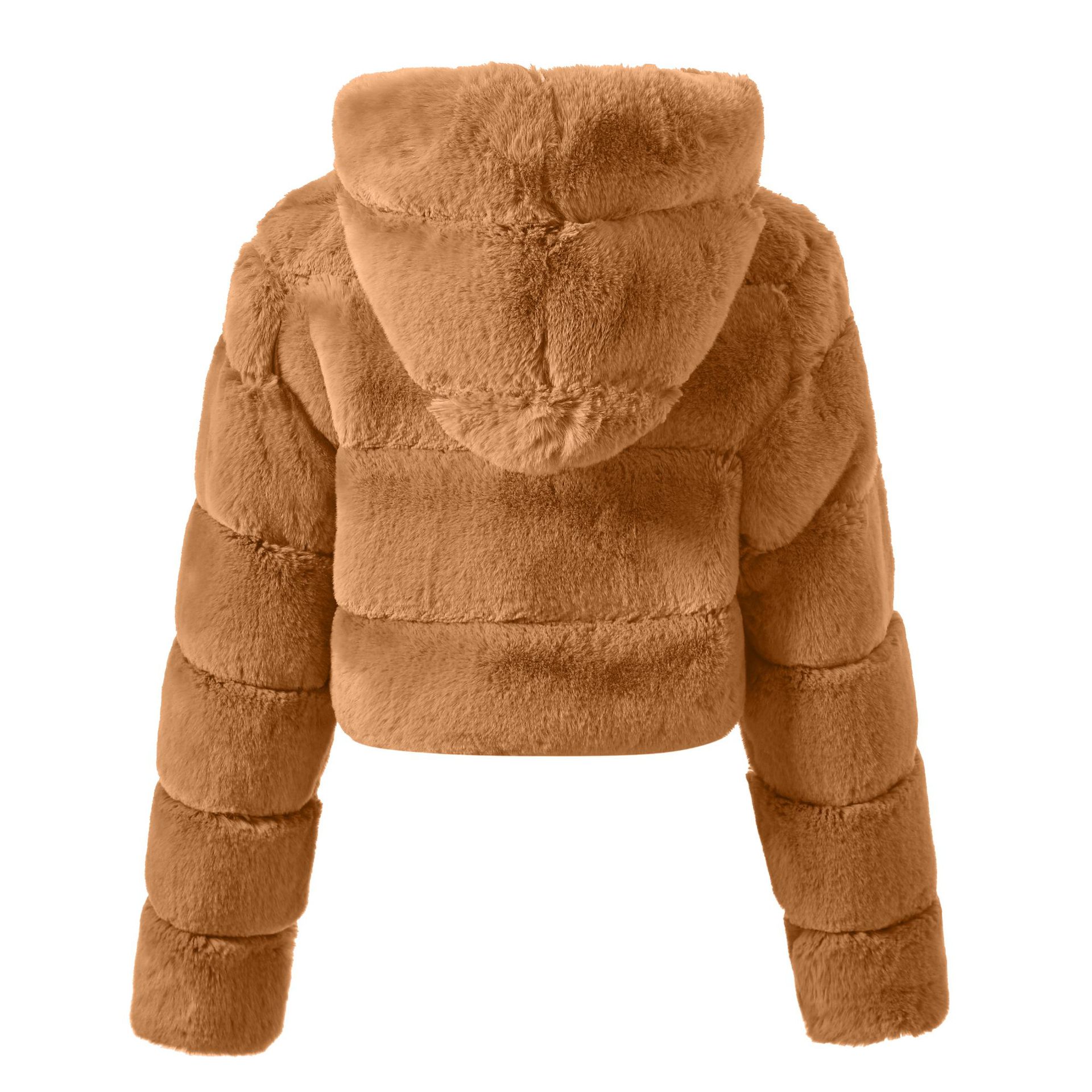 仿皮草大衣外套