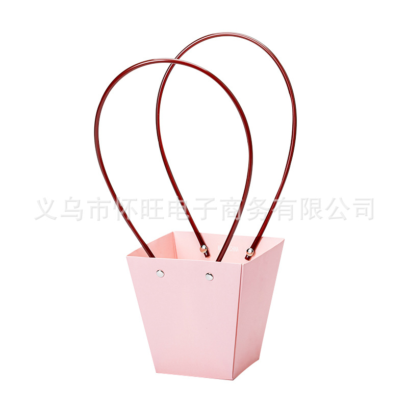 Pink waterproof flower mud flower arrangement flower bag potted fleshy white cardboard bag handbag black flower box packaging bag