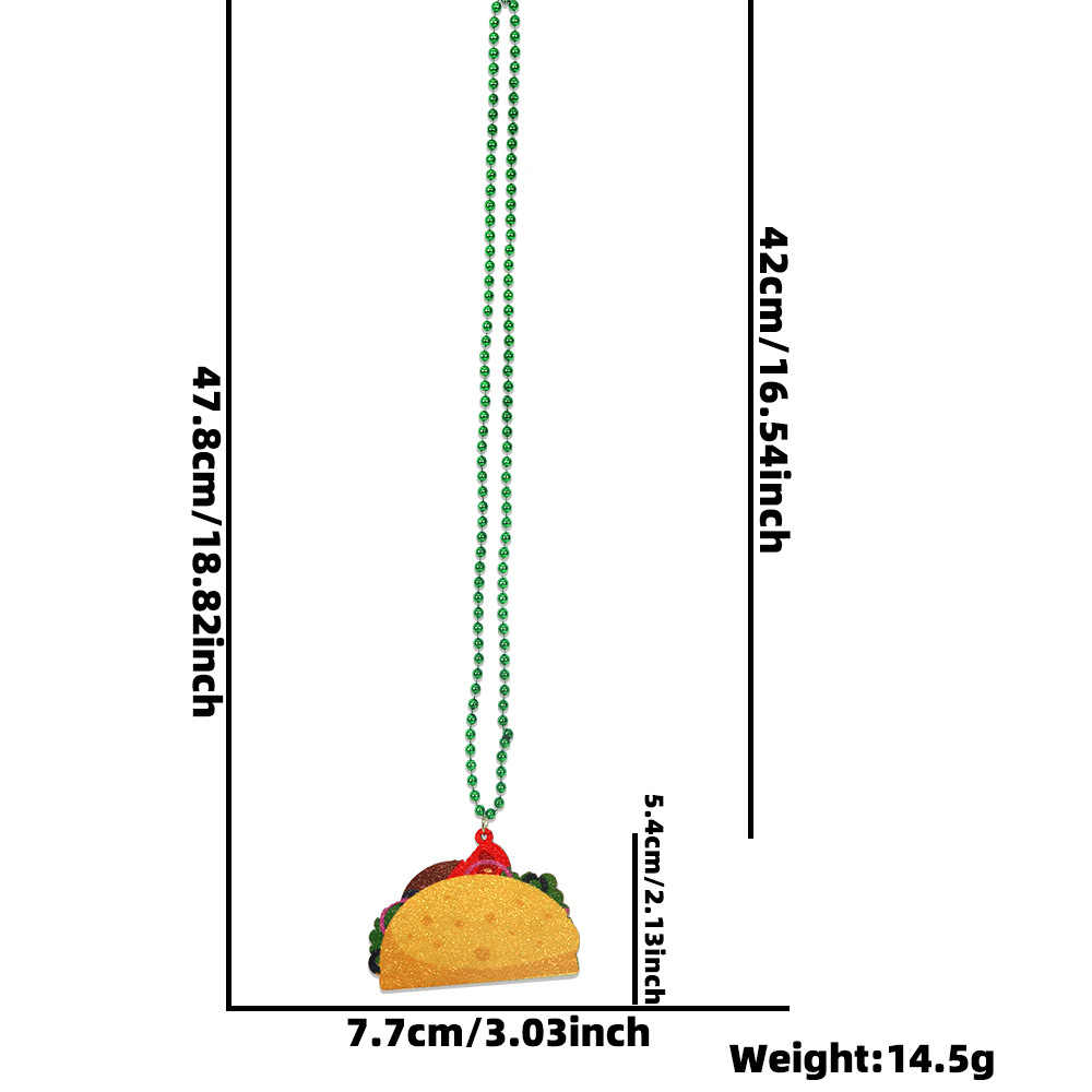 Día de los Muertos Collar de Decoración de Esqueleto 5 de Mayo Fiesta de Fotografía Accesorios de Esferas de Pimienta Sombrero de Paja