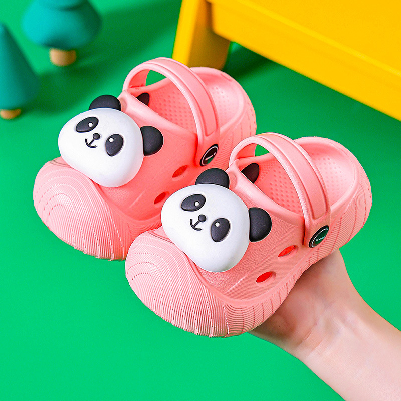 Baby EVA zapatillas para niños panda verano hogar bebé niñas niños zapatos de agujero antideslizante para niños con suela suave