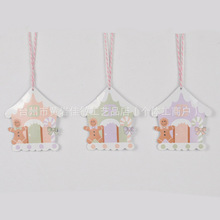 圣诞仿真姜饼人糖果系列莫兰迪圣诞老人蛋糕甜点挂件家居室内装饰