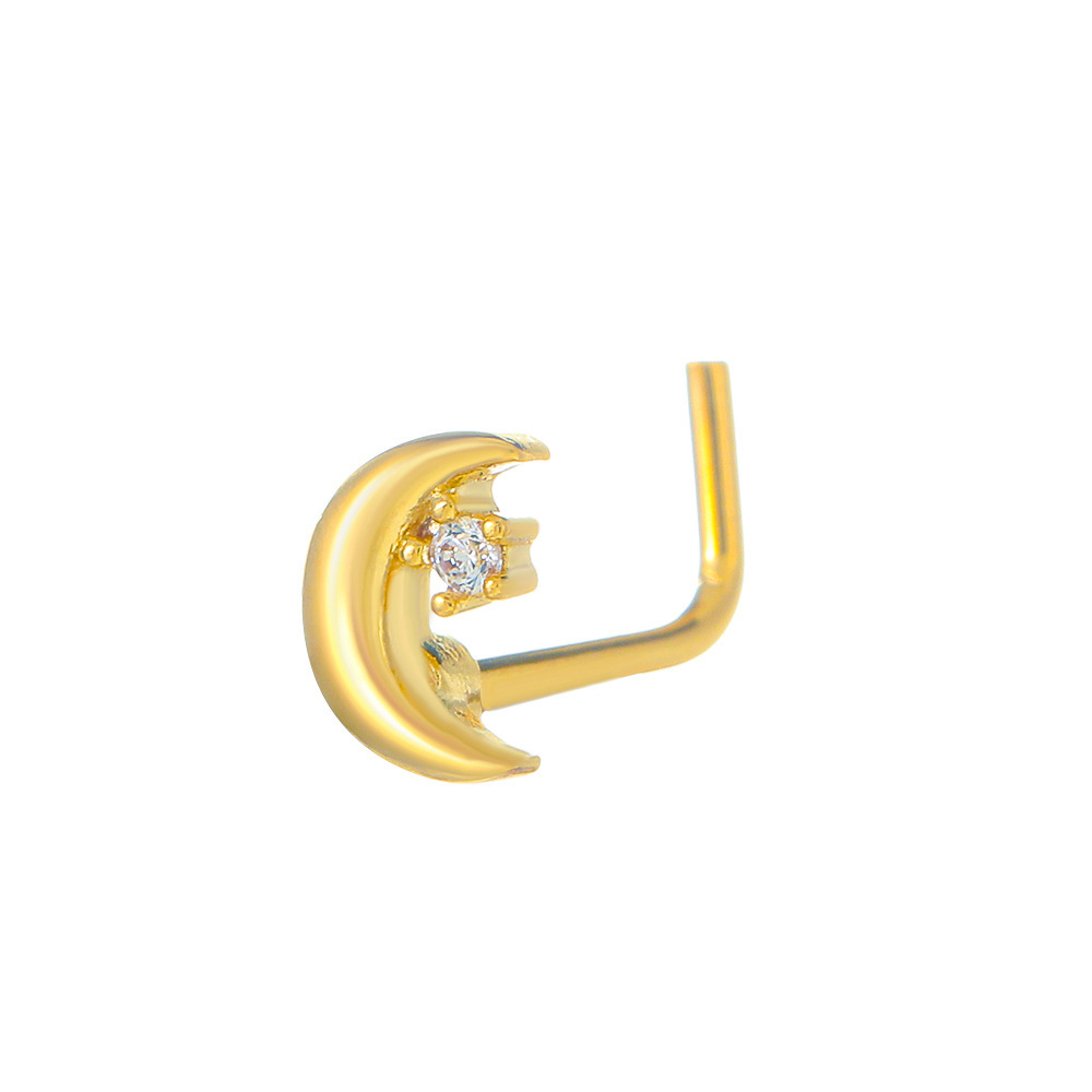 Piercing nombril papillon en zircon incrusté acier inoxydable_voghion.com