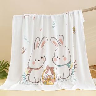 Baby Blanket Baby Summer Kidsren's Air-Conditioning Quilt Ice Silk Cool Quilt Bamboo Fiber Nap Blanket Kindergarten Quilt Thin Section