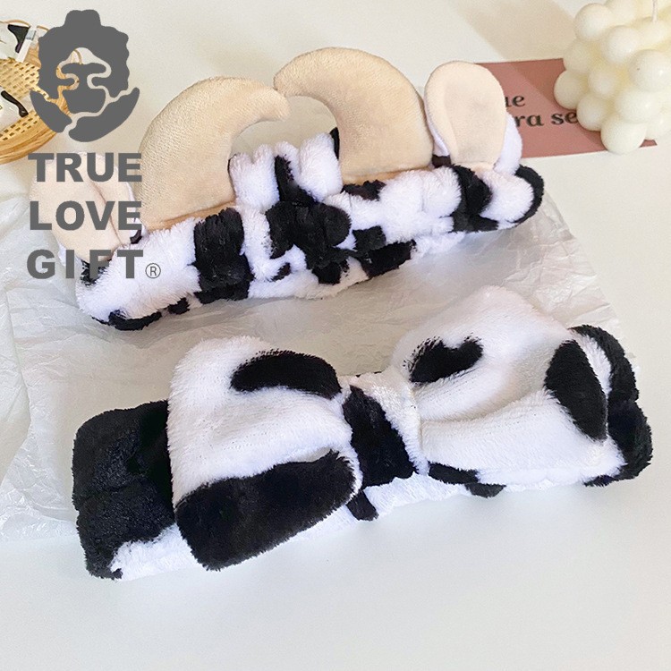 Estilo coreano ins estilo lindo tridimensional banda de pelo de vaca súper lindo cuerno diadema Internet celebridad lavado de cara maquillaje diadema pelo