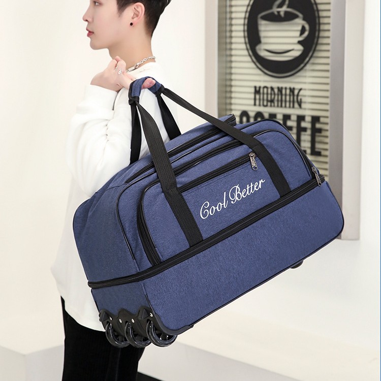 可收纳拖轮包行李包出行便捷潮流时尚大容量便携带旅行包商务出行