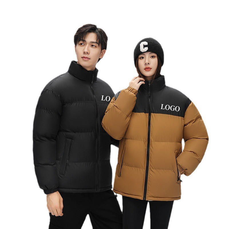 Chaqueta acolchada de algodón para parejas de otoño e invierno para hombres y mujeres Chaqueta acolchada ligera de algodón con cuello de pie retro delgada chaqueta casual entrega de una pieza