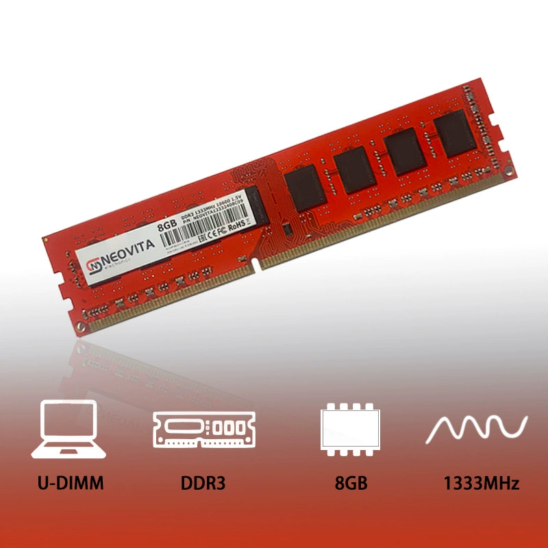 NEOVITA настольная DDR3 красная оперативная память ПК 1333 8 ГБ RAM D3 1.5В