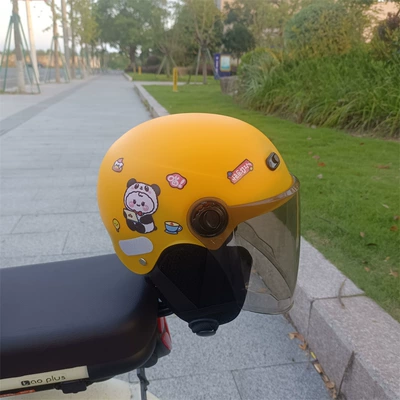 seasons universal ear protection adjustable helmet | Motosiklet kaskı (dəbilqə) - black-long-orange-no-11-1-5-years-old-ear-protection-jz