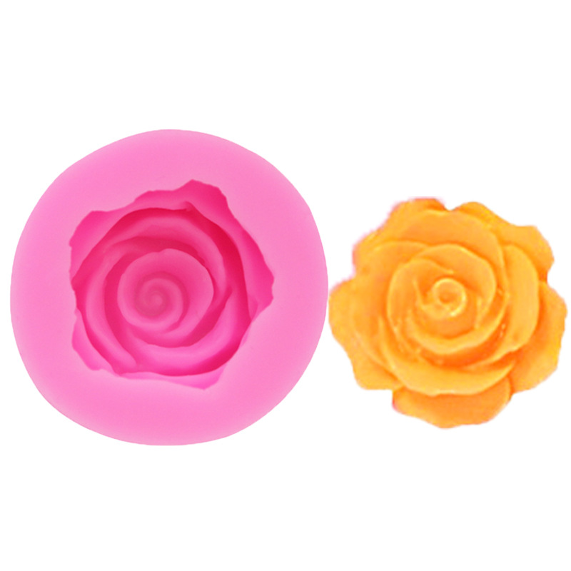 Molde de silicona 3D para fondant de rosas, molde para pasteles y chocolate, molde para decoración de rosas para hornear. image 5