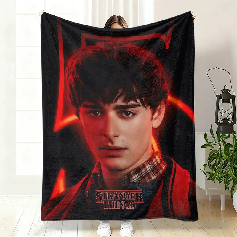 Плюшевая флисовая плед-одеяло BylerCP (в стиле Stranger Things), мягкий для отдыха, 70×100–150×200 см