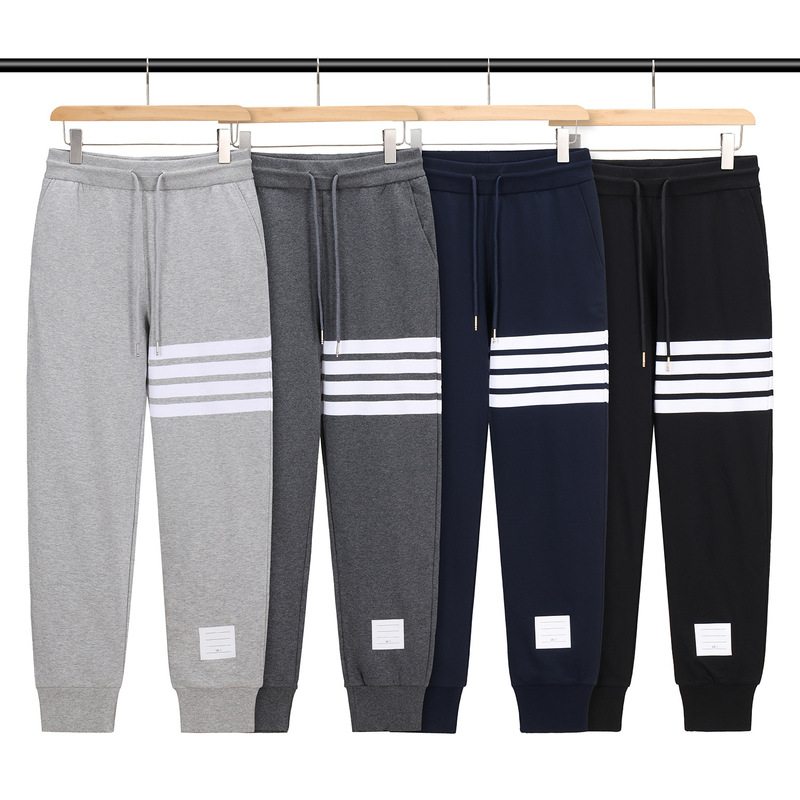 Classic Tb Sweatpants with Four Stripes, Unisex Striped Straight-Leg Ribbed Casual Pants Classic Tb Sweatpants with Four Stripes, Unisex Striped Straight-Leg Ribbed Casual Pants