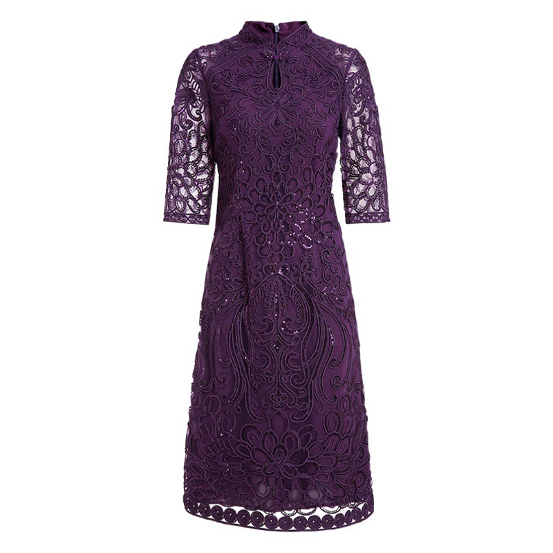 Утолщенное платье с вышивкой на флисовой подкладке Новое в наличии свадебное платье среднего возраста женщина мама оптом