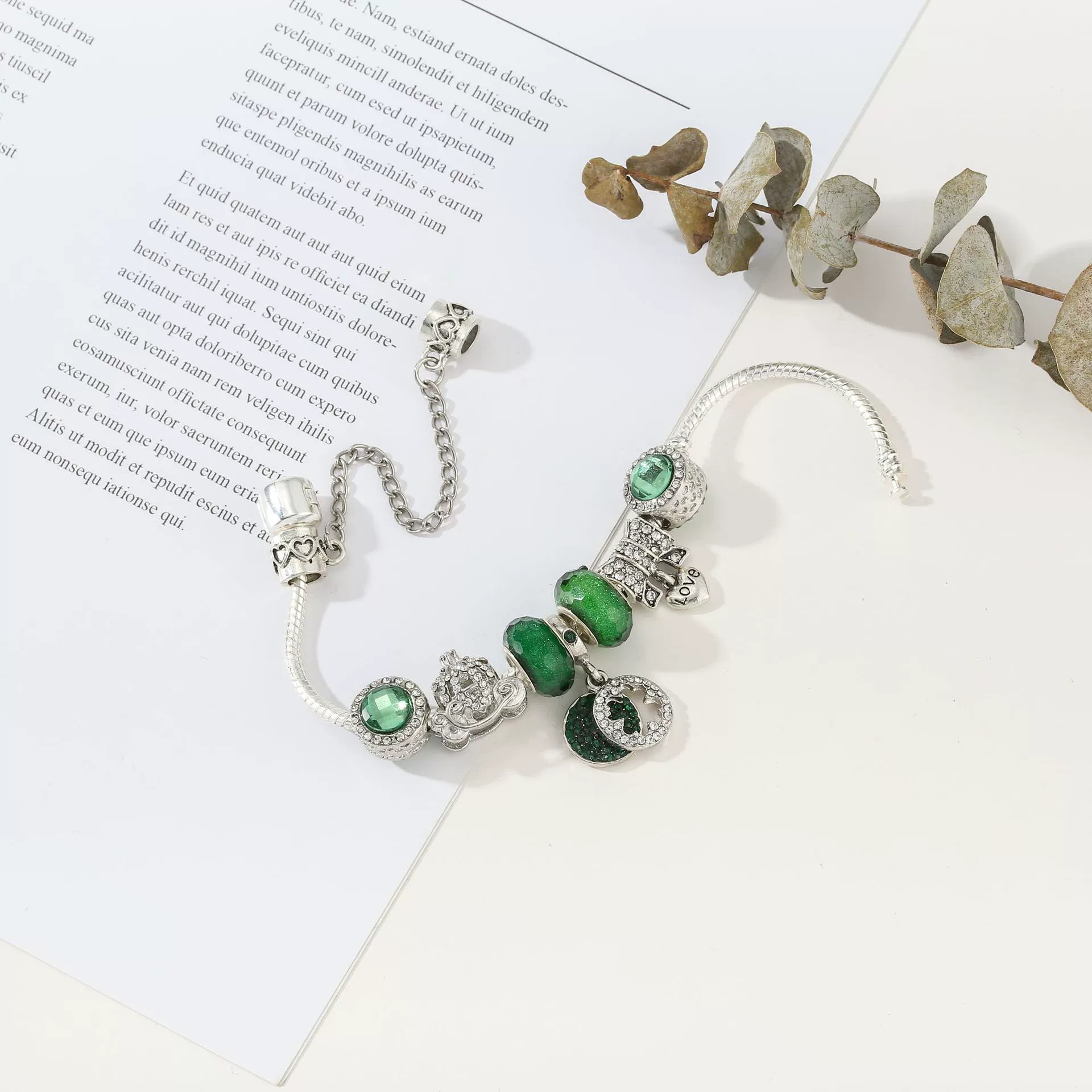 Beaded bracelet, pendant, chain, DIY, Birthday gift