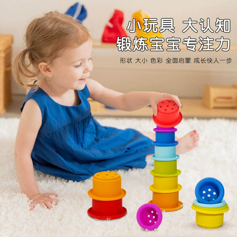 Amusing Jenga, interactive tower, food silicone, silicone smart toy, science and technology