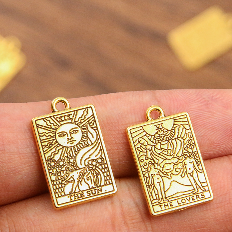 6 14*23mm aleación de zinc accesorios AliExpress Amazon Venta caliente ins nicho tarot colgante